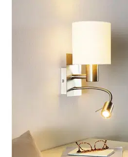 Svietidlá Eglo 96477 - LED Flexibilné svietidlo PASTERI 1xE27/40W+LED/3,8W biela 96477