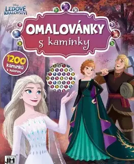 Nalepovačky, vystrihovačky, skladačky Vymaľovanky s kamienkami/ Ľadové kráľovstvo
