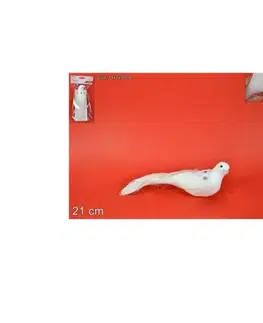 Vianočné dekorácie MAKRO - Hrdlička vianočná 21cm na štipci