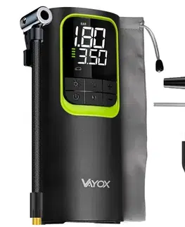 Predlžovacie káble Vayox Digitálny vreckový kompresor 5 V 8000 mAh čierny VA0410