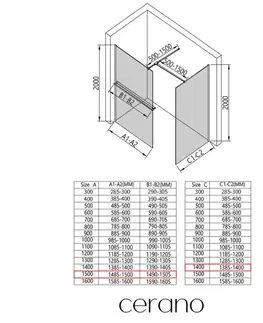 Držadlá k vani CERANO - Sprchová zástěna Walk-in Onyx T L/P - 10 mm - hranatá vzpěra + polička/držák na ručníky - chrom, grafitové sklo - 150x140x200  CER-8050BD9781