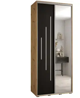 Šatníkové skrine Skriňa 45 Canaris 13 110 artisan/čierna/silver