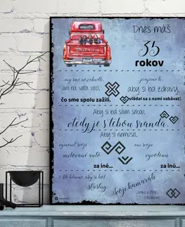 Tabuľky s venovaním (darčeky) Darček pre kamaráta - Personalizovaná tabuľka k narodeninám