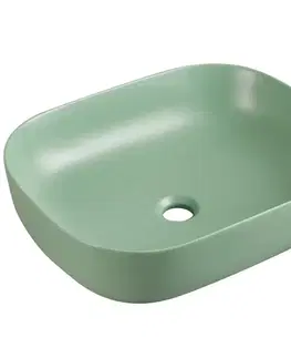 Umývadlá Umývadlo na dosku Larss green matt 49