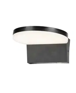 Záhradné lampy Rabalux 77117 vonkajšie nástenné LED svietidlo Batida, čierna