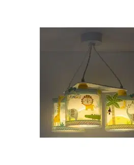 Svietidlá Dalber D-76114 - Detský luster MY LITTLE JUNGLE 3xE27/15W/230V 76114
