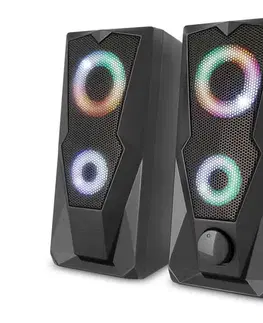 Predlžovacie káble Yenkee - USB Reproduktory s RGB podsvietením 6W/5V čierna 45015339