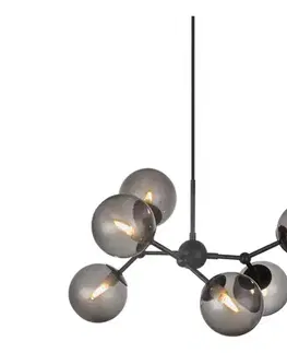 Svietidlá Halo Design 738823 - Luster na lankách ATOM 6xG9/28W/230V pr. 57 cm čierna/k. čierna 738823
