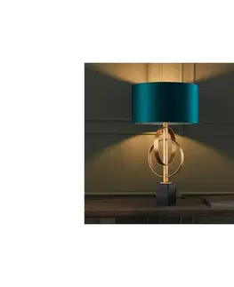 Lampy Endon 95221 - Stolná lampa 1xE27/10W/230V modrá/mosadz/čierna 95221