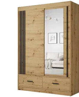 Šatníkové skrine Skriňa Canada Ca-4-150  Artisan U. Čierna