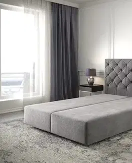 Rámy postelí DELIFE Boxspring posteľ Dream-Great 160x200 cm mikrovlákno taupe