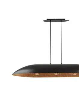 Svietidlá  Luster na lanku GONDOLA 3xE27/60W/230V čierna/medená 40634