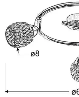 Stropná svetla Stropná lampa číra špirála g9 priehľadná