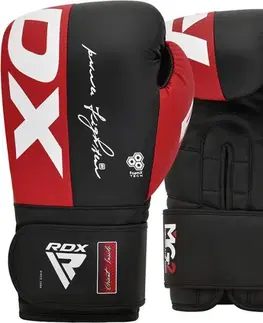 Bojové športy RDX Boxerské rukavice F4 HOOK & LOOP Red  16 OZ