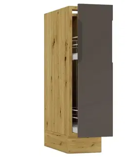 Kuchynské skrinky stojace Kuchynská skrinka Cosmo Isabel D20 Cargo+Kôš Mocca Grey/Dub Artisan