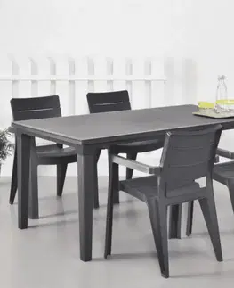Záhradné plastové zostavy Elvisia Záhradný set ARIANA 4 +1 | grafit