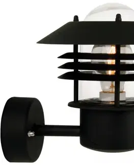 Svietidlá Nordlux - Vonkajšie nástenné svietidlo VEJERS 1xE27/60W/230V IP54 čierna 25091003