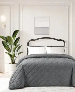Prehozy na posteľ Prikrývka na posteľ Ela RQ-110 170x220 cm sivá