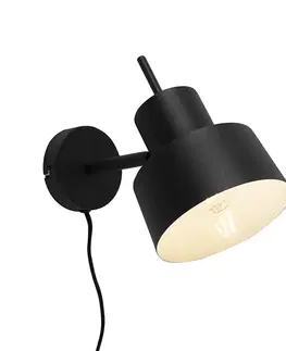 Nástenné osvetlenie Retro nástenná lampa čierna - Chappie