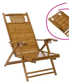 Záhradné lehátka KONDELA Vardon záhradné lehátko prírodná