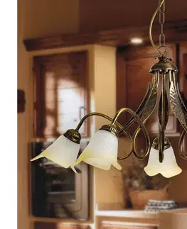 Svietidlá ONLI - Luster na reťazi DOPPIO GIRO 5xE14/6W/230V bronzová 4250/5B