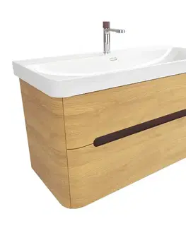 Kúpeľňový nábytok Kúpeľňová skrinka s umývadlom SAT Fusion 97,5x53x45 cm dub medový mat SATFUSION2100DMUBA SATFUSION2100DMUBA