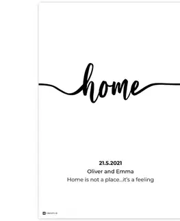 Obrazy s textom Obraz HOME na skrášlenie vášho domova