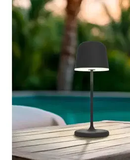 Lampy Eglo 901877 - LED stmievateľná vonkajšia nabíjateľná stolná lampa MANNERA-S LED/1,8W/5V IP54 čierna 901877