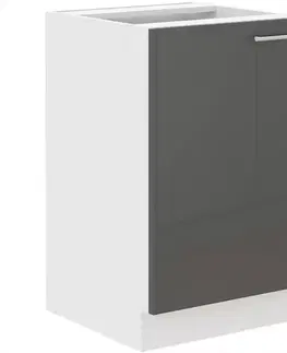 Kuchynské skrinky stojace Kuchynská skrinka Lara 50zl 1f Bb Mdf Šedá lesk