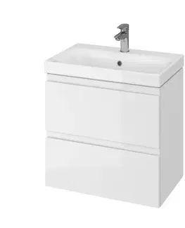 Doplnky do kúpeľne CERSANIT - SET 981 MODUO SLIM 60 BIELA DSM (SKRINKA + UMÝVADLO) S801-227-DSM