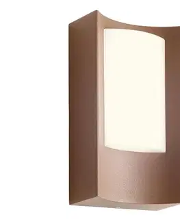 LED osvetlenie Redo 90484 - LED Vonkajšie nástenné svietidlo WARP LED/8W/230V 3000K IP44 hnedá 90484