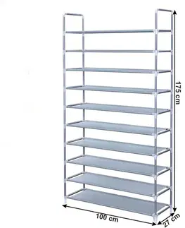 Botníky KONDELA Filou botník sivá