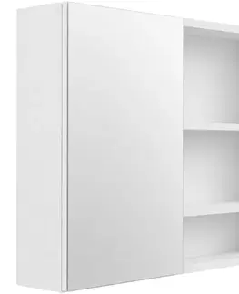 Kúpeľňový nábytok CERANO - Kúpeľňová zrkadlová skrinka Orea - biela matná - 60x65x15 CER-661918