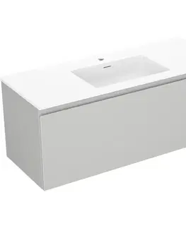 Kúpeľňový nábytok MEXEN/S - Orio kúpeľňová skrinka 120 cm s umývadlom Otis, 1 šuplík, sivá mat/biela mat 91A10-12047-1-BF62-W18M01