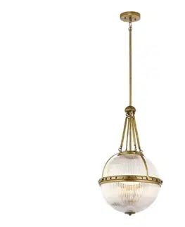 Svietidlá Elstead Kichler - Luster na tyči ASTER 3xE14/60W/230V zlatá KL-ASTER-P-NBR