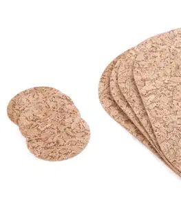 Prestierania MAKRO - Podložka korok Ovál 4 + 4ks 40x25cm