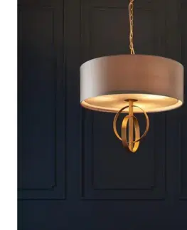 Svietidlá Endon 95212 - Luster na reťazi 3xE27/10W/230V priemer 60 cm sivá/mosadz 95212