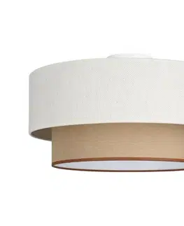 Svietidlá  Stropné svietidlo NATIA 1xE27/60W/230V pr. 45 cm biela/hnedá H0235