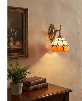 Svietidlá BRILAGI - Tiffany vitrážová nástenná lampa SIENNA 1xE14/40W/230V BRW-8008A