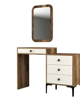 Toaletné Toaletný stolík Lizbon 547 - Walnut, Cream