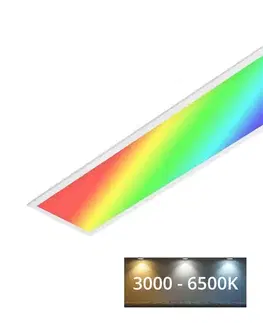 Svietidlá Brilo - LED RGBW Stmievateľné stropné svietidlo SLIM LED/24W/230V 100x25 cm + DO 7054-016