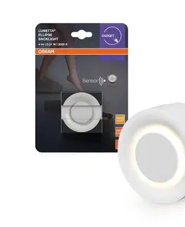 Svietidlá Osram-LED Nočné svetlo s pohybovým a súmrakovým senzorom LUNETTA LED/0,31W/230V biela 4099854444333