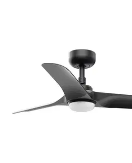 Ventilátory FARO Barcelona FARO 33825-1TW-LED Stmievateľný látor HEY S LED/10W/230V 2700/3000/4000K čierny + diaľkové ovládanie 338251S