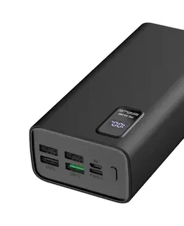 Predlžovacie káble  Powerbanka s LED displejom Power Delivery 30000 mAh 3,7V čierna PMPB30WQC728B