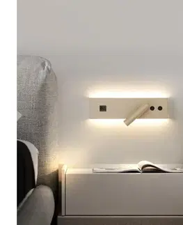 Svietidlá BRILAGI-LED Nástenné bodové svietidlo s USB portom NOCTIS LED/3W/230V+LED/9W béžové BRI921