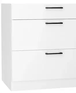 Kuchynské skrinky stojace Kuchynská skrinka Max D80s/3 biela