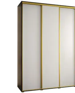 Šatníkové skrine Skriňa 45 Canaris 1 190 čierna/biela/gold
