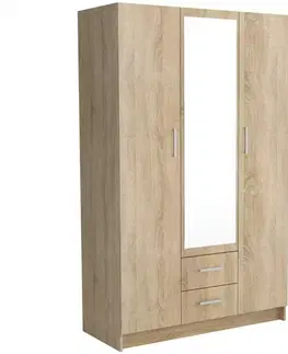Šatníkové skrine Skriňa Pino 1 sonoma