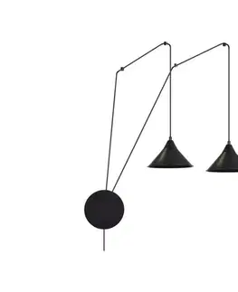 Svietidlá EMIBIG Luster na lanku ABRAMO 2xE27/15W/230V čierna 160/2