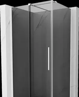 Sprchovacie kúty MEXEN/S - Velár sprchovací kút, posuvné dvere 130 x 85, grafit, biela 871-130-085-41-20